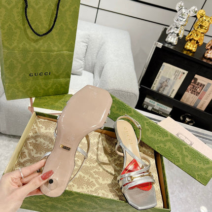 HIGH HEEL 65MM IN SILVER CALFSKIN WITH RED HEART