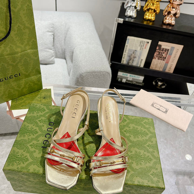 HIGH HEEL 65MM IN LIGHT GOLD CALFSKIN WITH RED HEART