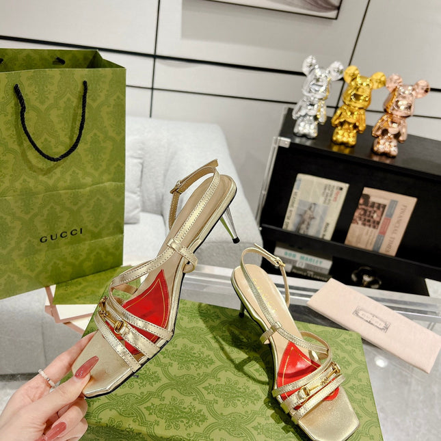 HIGH HEEL 65MM IN LIGHT GOLD CALFSKIN WITH RED HEART