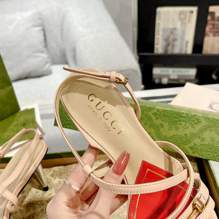 HIGH HEEL 65MM IN TAN BEIGE CALFSKIN WITH RED HEART