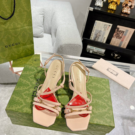 HIGH HEEL 65MM IN TAN BEIGE CALFSKIN WITH RED HEART