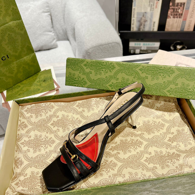 HIGH HEEL 65MM IN BLACK CALFSKIN WITH RED HEART