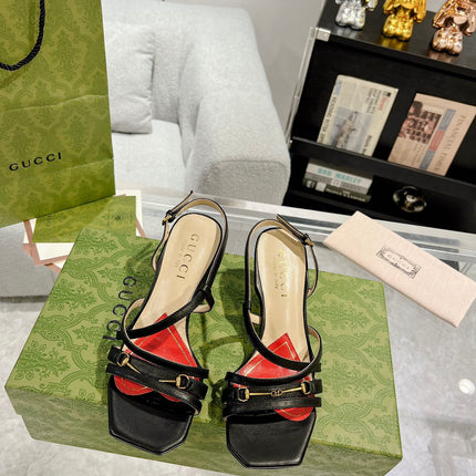 HIGH HEEL 65MM IN BLACK CALFSKIN WITH RED HEART