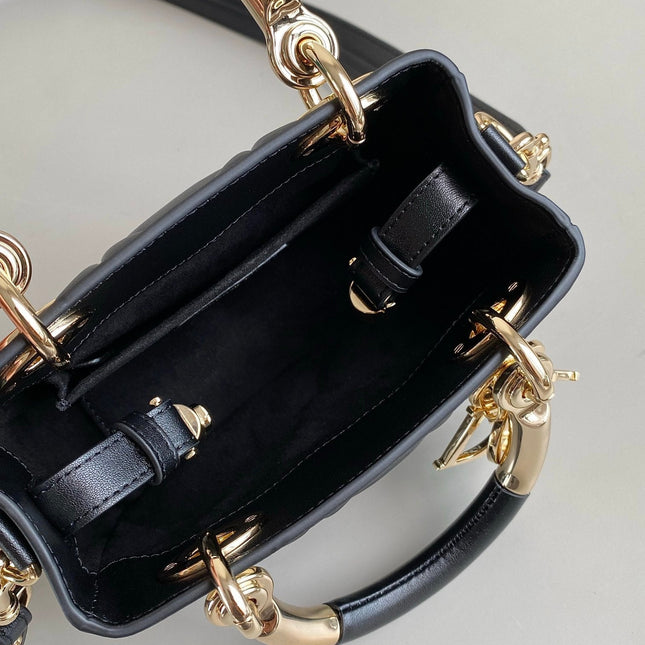MINI LADY 19 BAG IN BLACK LAMBSKIN