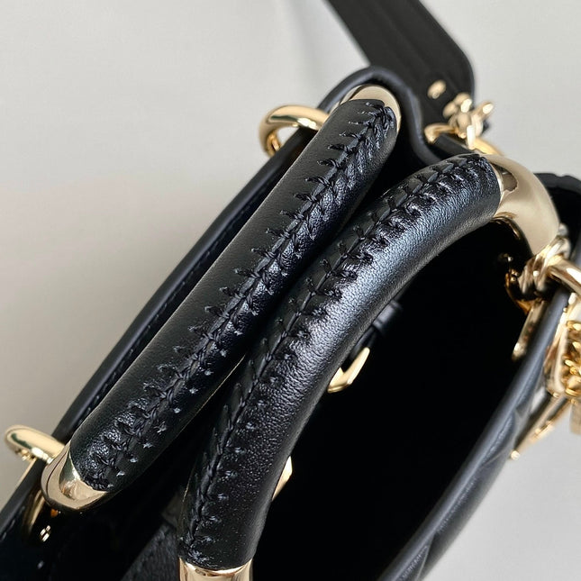 MINI LADY 19 BAG IN BLACK LAMBSKIN