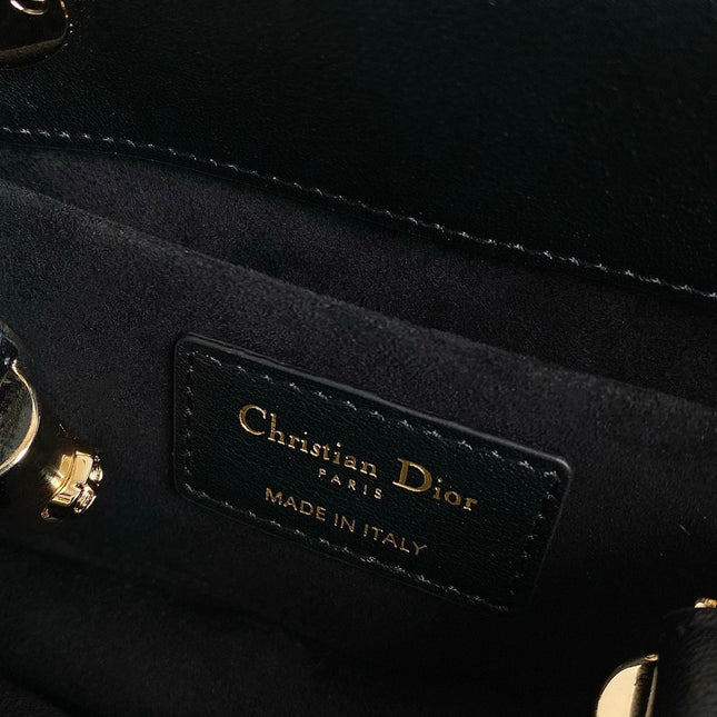 MINI LADY 19 BAG IN BLACK LAMBSKIN