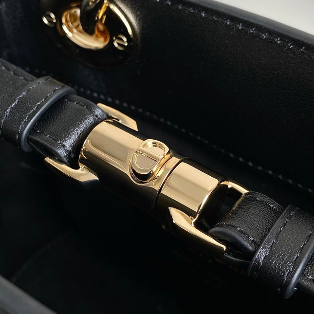 MINI LADY 19 BAG IN BLACK LAMBSKIN