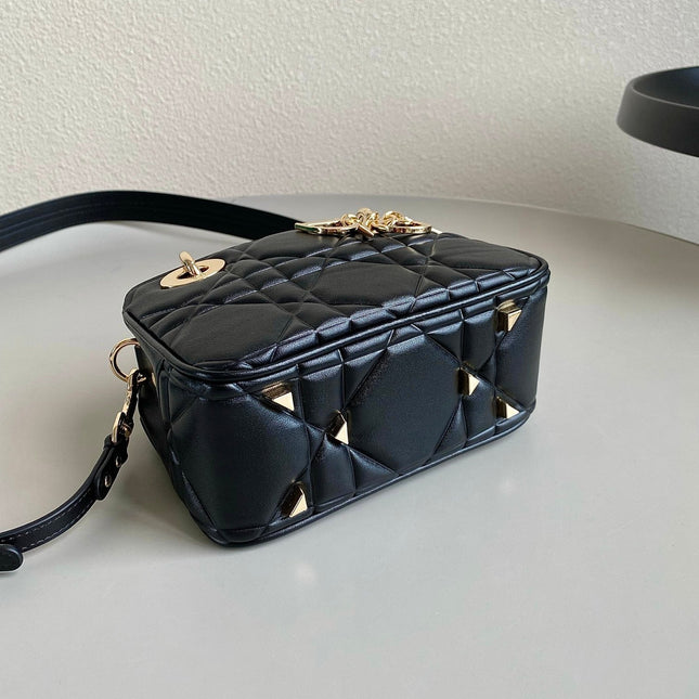 MINI LADY 19 BAG IN BLACK LAMBSKIN