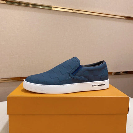 LV LOAFER IN NAVY BLUE DAMIER SHEEPSKIN
