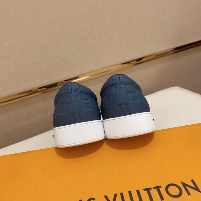 LV LOAFER IN NAVY BLUE DAMIER SHEEPSKIN