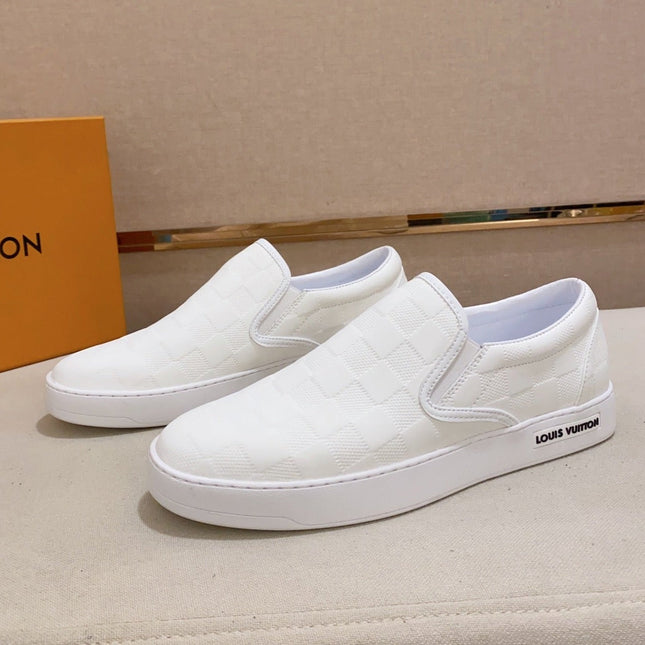LV LOAFER IN WHITE DAMIER SHEEPSKIN