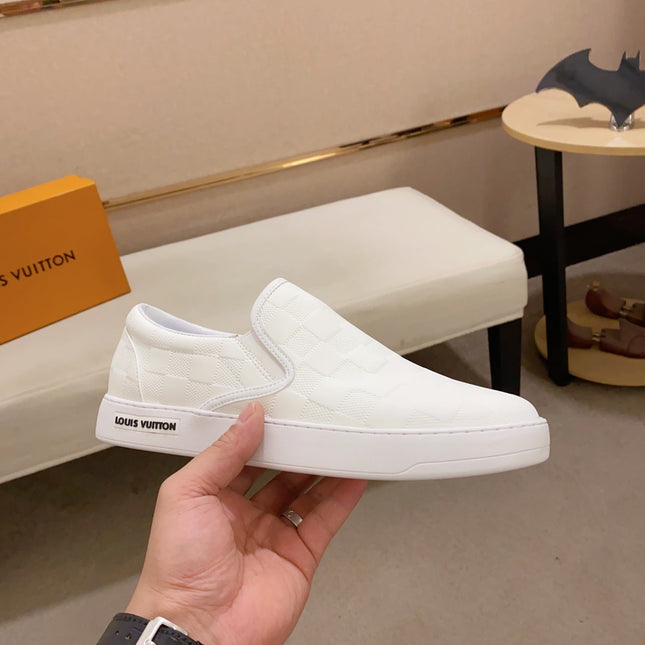 LV LOAFER IN WHITE DAMIER SHEEPSKIN