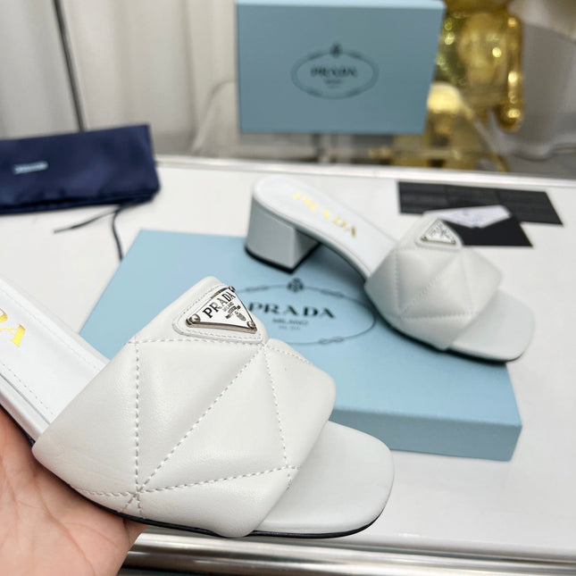 PRA EMBROIDERED SANDALS 45 WHITE LAMBSKIN