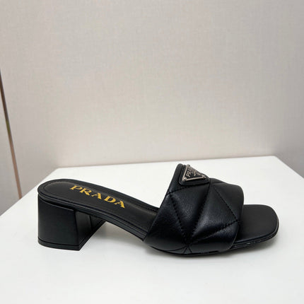 PRA EMBROIDERED SANDALS 45 BLACK LAMBSKIN