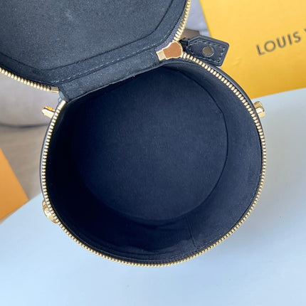 LV 25S PETIT NOE  16 IN BROWN MONOGRAM COATED CANVAS LEATHER TRIM BLACK