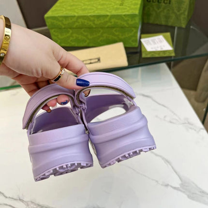 HORSEBIT FLATFORM SANDAL 5 CM IN PASTEL PURPLE IMPORTED TPU