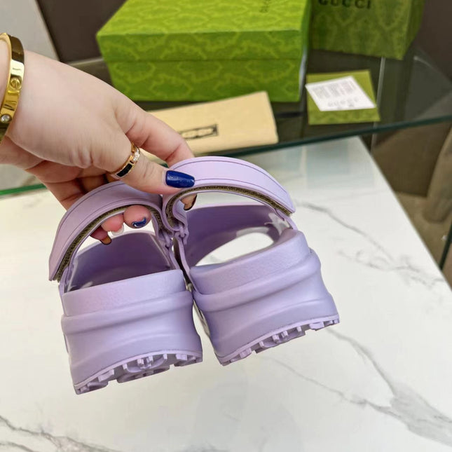 HORSEBIT FLATFORM SANDAL 5 CM IN PASTEL PURPLE IMPORTED TPU