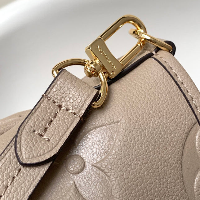 LV 25S TRIANON MM BAG 36 IN WARM TAUPE CALFSKIN GOLD HARDWARE