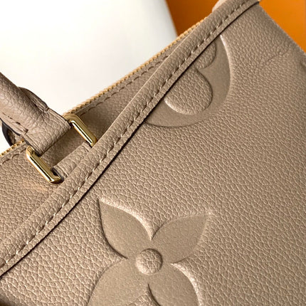 LV 25S TRIANON MM BAG 36 IN WARM TAUPE CALFSKIN GOLD HARDWARE