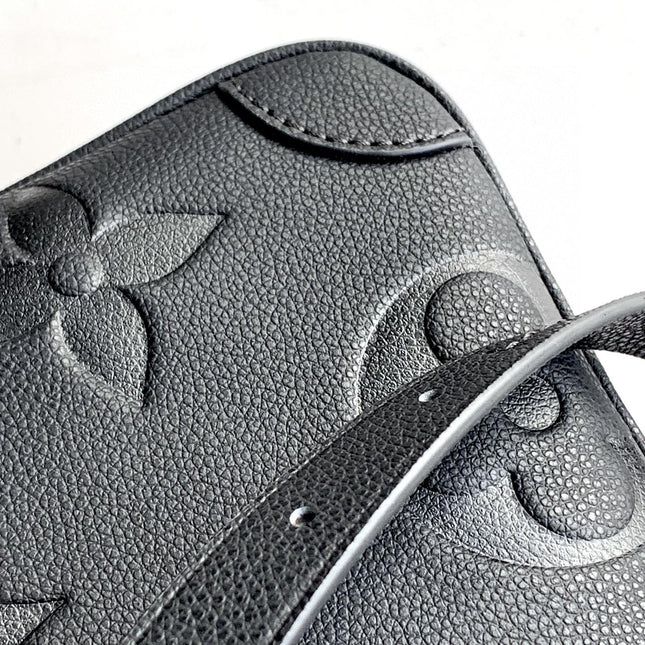 LV 25S TRIANON MM BAG 36 IN BLACK CALFSKIN GOLD HARDWARE