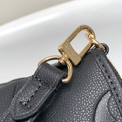 LV 25S TRIANON MM BAG 36 IN BLACK CALFSKIN GOLD HARDWARE