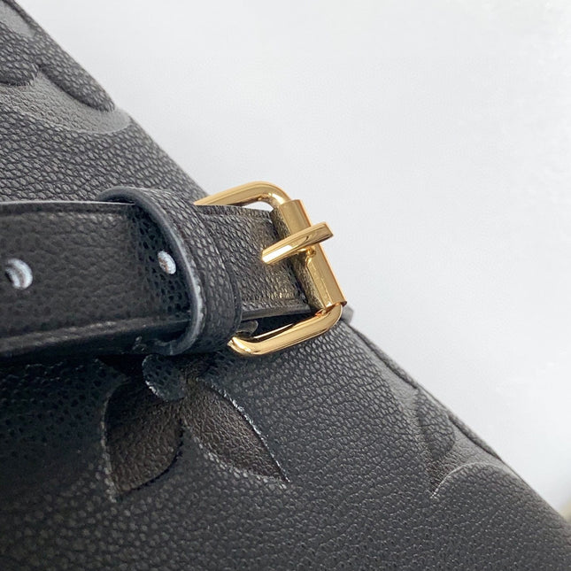 LV 25S TRIANON MM BAG 36 IN BLACK CALFSKIN GOLD HARDWARE