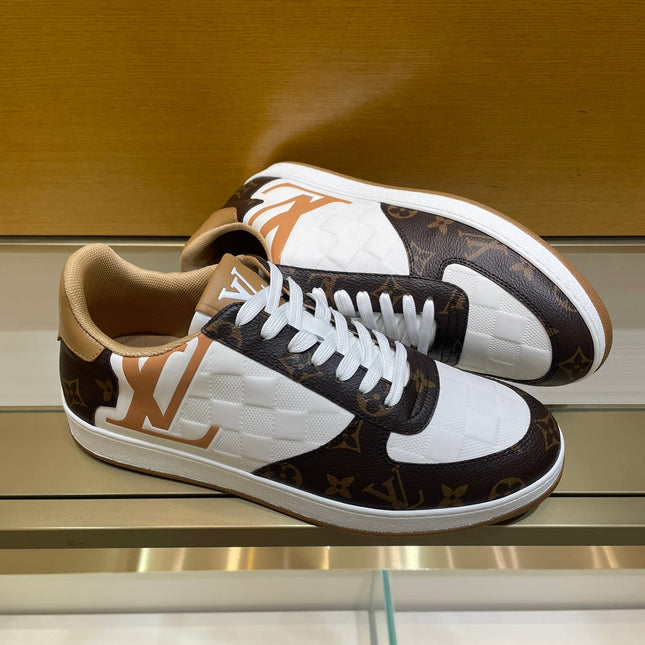 LV RIVOLI SNEAKER MEN BROWN WHITE