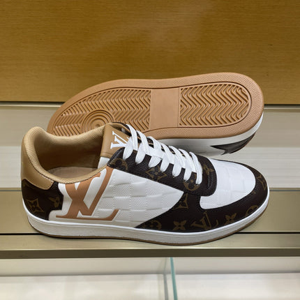 LV RIVOLI SNEAKER MEN BROWN WHITE