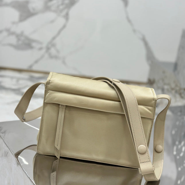 PRA CINI 23 MEDIUM BAG IN FLAX YELLOW RE-NYLON WITH STRAP