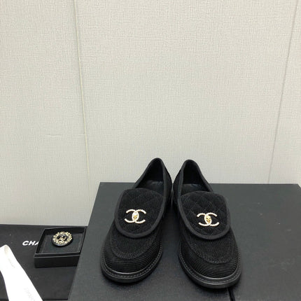 moccasins black denim 40mm