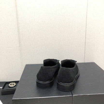 moccasins black denim 40mm