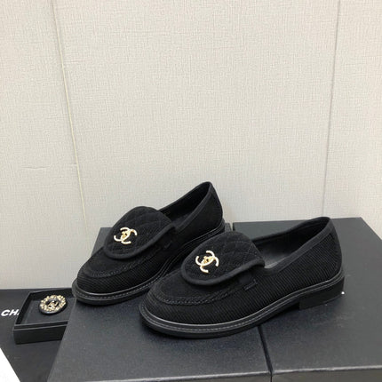moccasins black denim 40mm
