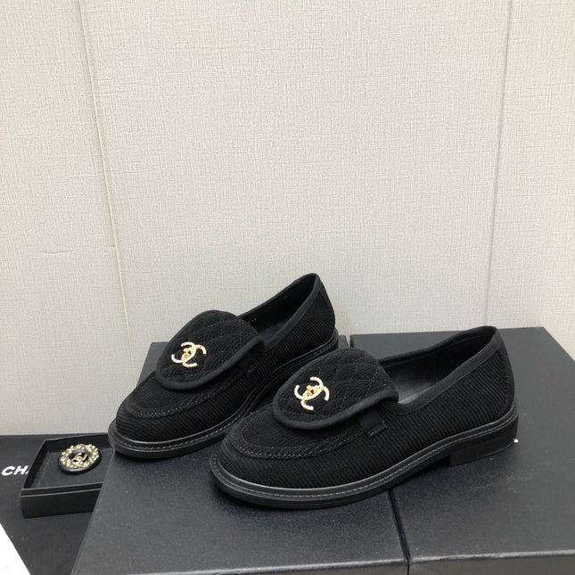 moccasins black denim 40mm