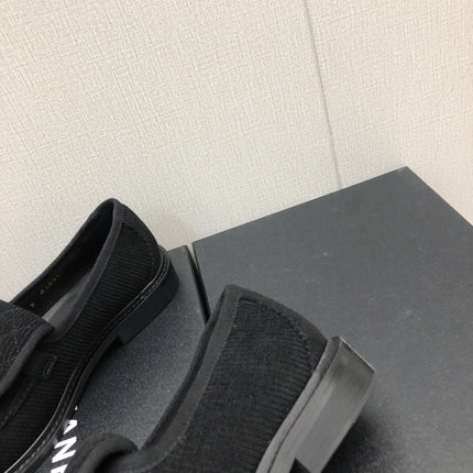 moccasins black denim 40mm
