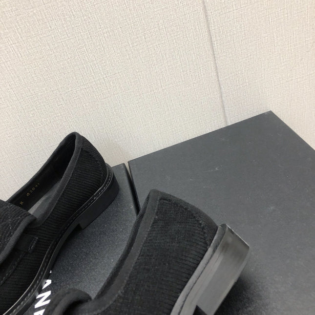moccasins black denim 40mm
