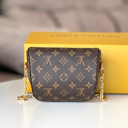 LV 25S MINI BUMBAG 17 IN BROWN MONOGRAM CALFSKIN GOLD HARDWARE