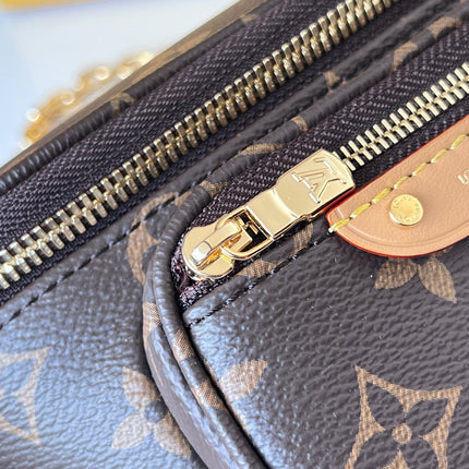 LV 25S MINI BUMBAG 17 IN BROWN MONOGRAM CALFSKIN GOLD HARDWARE