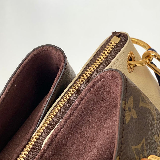 LV 25S OPÉRA MEDIUM BAG 36 IN BROWN AND CREAM MONOGRAM CALFSKIN GOLD HARDWARE