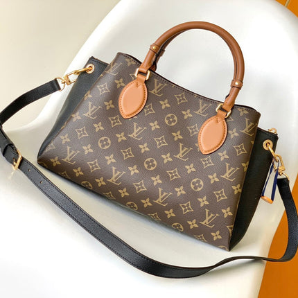 LV 25S OPÉRA MEDIUM BAG 36 IN BROWN AND BLACK MONOGRAM CALFSKIN GOLD HARDWARE