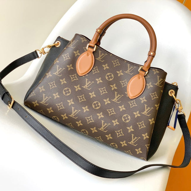 LV 25S OPÉRA MEDIUM BAG 36 IN BROWN AND BLACK MONOGRAM CALFSKIN GOLD HARDWARE