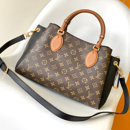 LV 25S OPÉRA MEDIUM BAG 26 IN BROWN AND BLACK MONOGRAM CALFSKIN GOLD HARDWARE