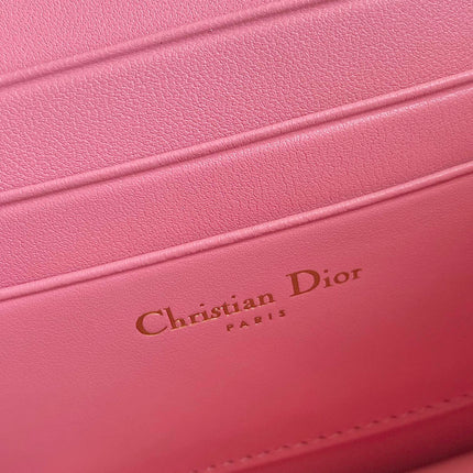 MINI CHAIN BAG 17 IN LIGHT PINK CALFSKIN