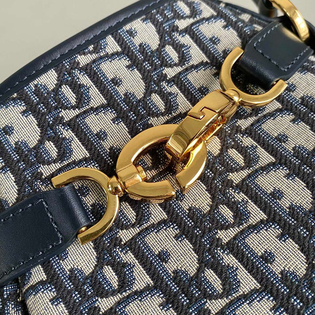MEDIUM C'EST 24 IN BLUE CD-EMBOSSED OBLIQUE JACQUARD