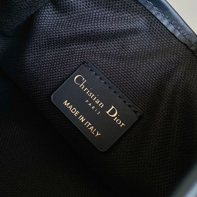 SMALL C'EST 18 IN BLUE CD-EMBOSSED OBLIQUE JACQUARD