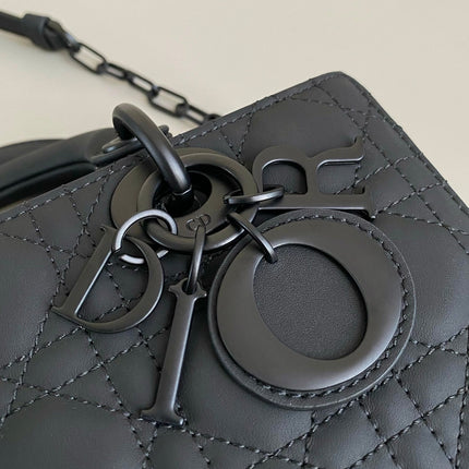 D-JOY BAG 22 IN BLACK LAMBSKIN