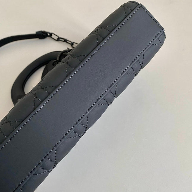 D-JOY BAG 22 IN BLACK LAMBSKIN