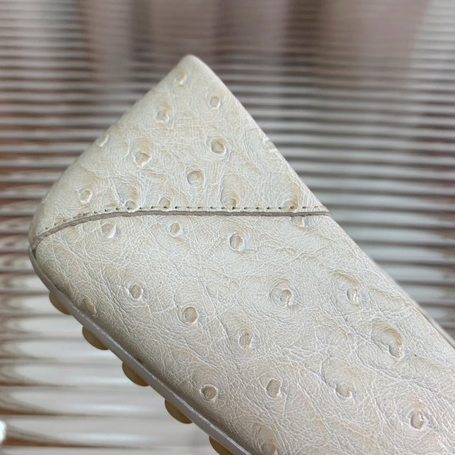 LP SPECIAL DOT SOLE WALK LOAFERS WHITE LAMBSKIN