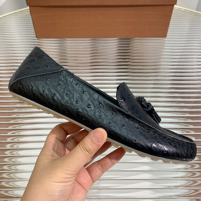 LP SPECIAL DOT SOLE WALK LOAFERS BLACK LAMBSKIN