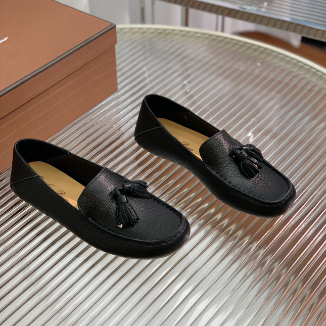 LP DOT SOLE WALK LOAFERS BLACK LAMBSKIN