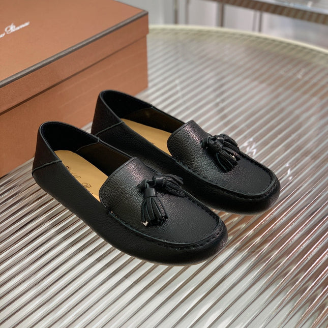 LP DOT SOLE WALK LOAFERS BLACK LAMBSKIN